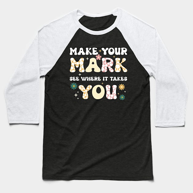 Make Mark Flowers International Dot Day Baseball T-Shirt by Imou designs